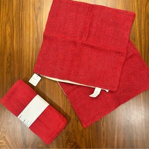 Pottery Barn Pillow Covers and Crate and Barrel Table Runner